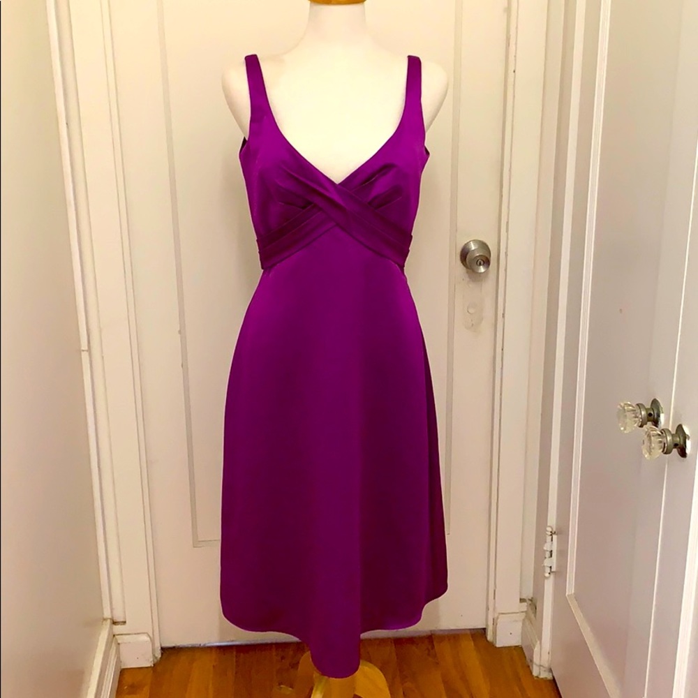 Beautiful tea length polyester dress